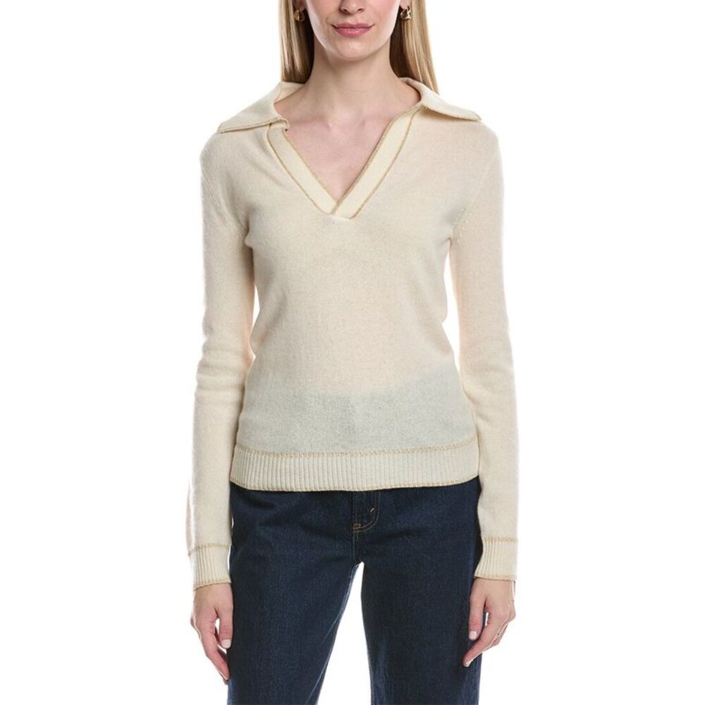 Maison Heritage Womens  Aurore Cashmere Sweater, Gold